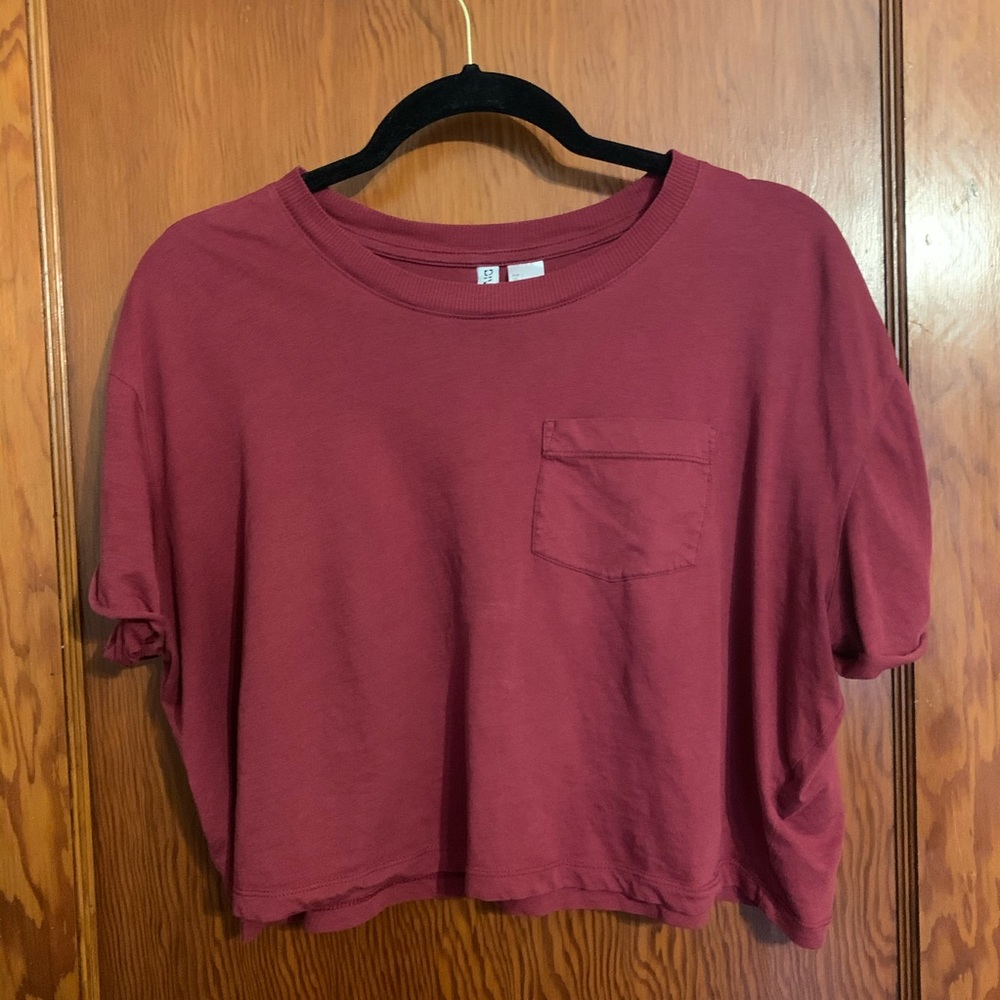 Maroon Crop Top